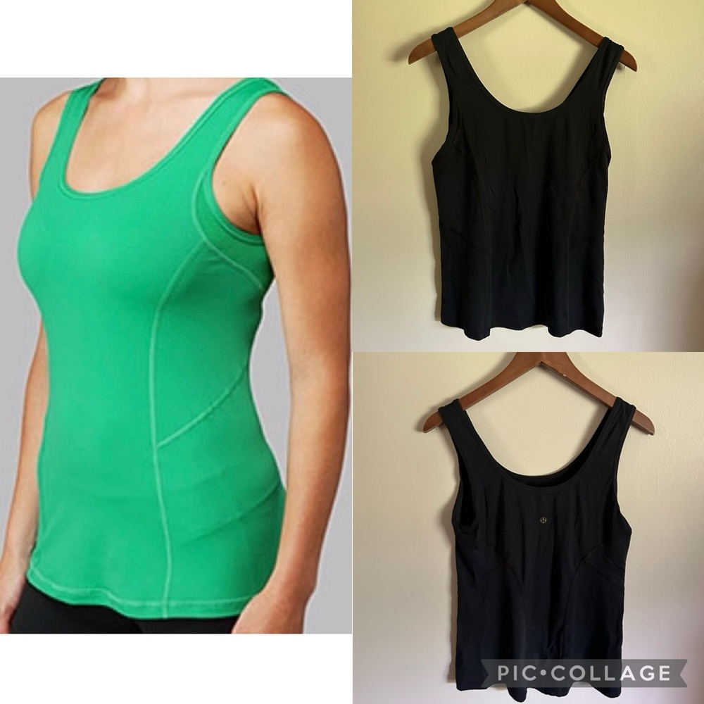 Lululemon Run | Black Pep Tank Lower Back Pocket